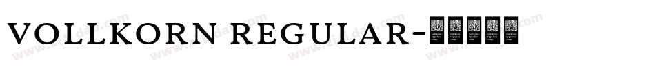 vollkorn regular字体转换